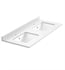 Fresca Oxford 48" Countertop with Undermount Double Sink - White Quartz | 1-Hole Faucet Drilling